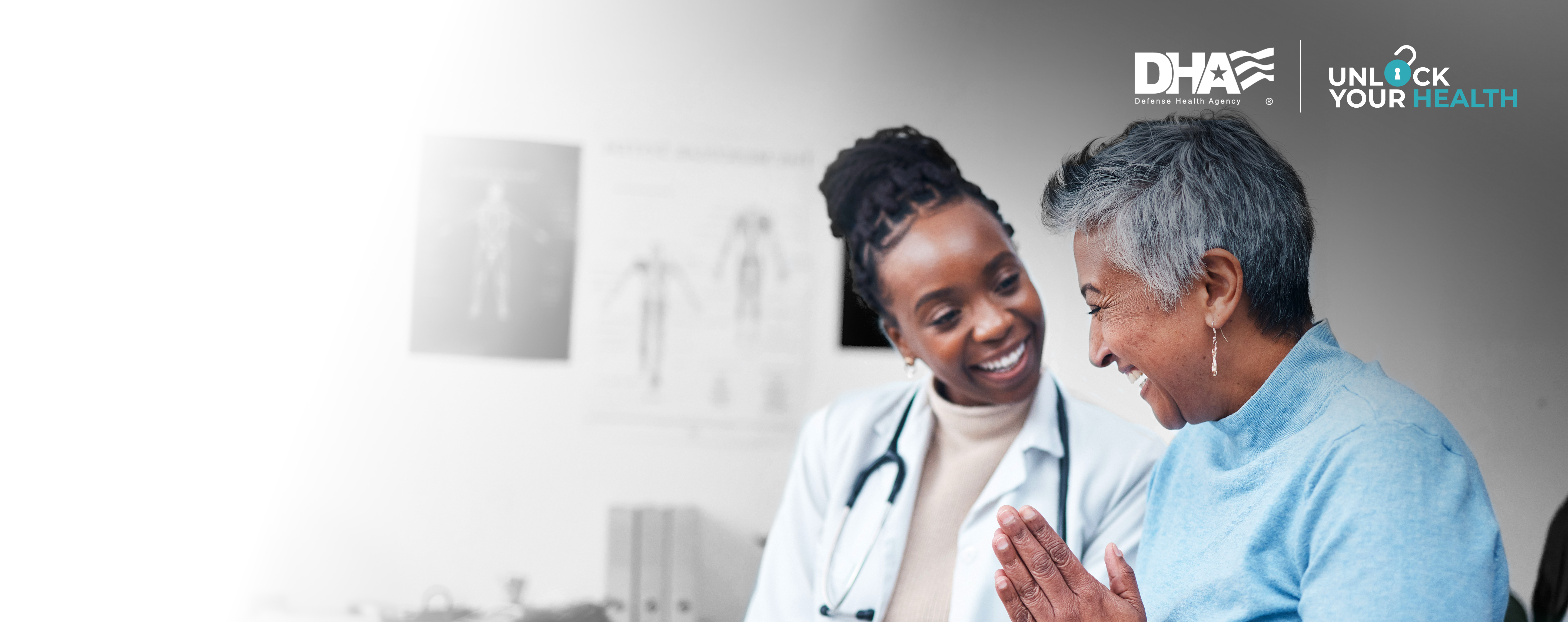 Female doctor talking to female patient