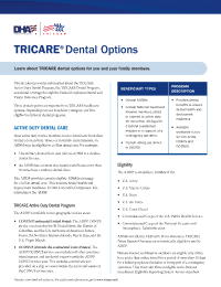 TRICARE Dental Options Fact Sheet