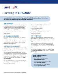 Enrolling in TRICARE Fact Sheet page 1