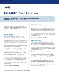 TRICARE Plans Overview Fact Sheet