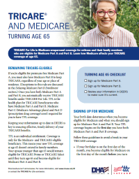 First page of TIRCARE and Medicare Turning Age 65 Brochure