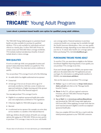 First page of TRICARE Young Adult Program Fact Sheet